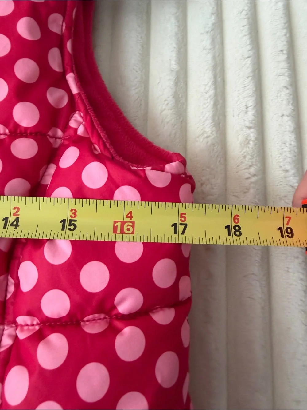 GAP Kids Hot Pink Polka Dot Puffer Vest. XXL